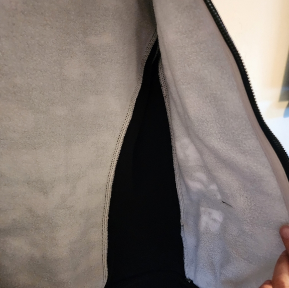 Lululemon Scuba Hoodie Zip Up Jacket Black and White Cloud Print Size 10 - Picture 6 of 10